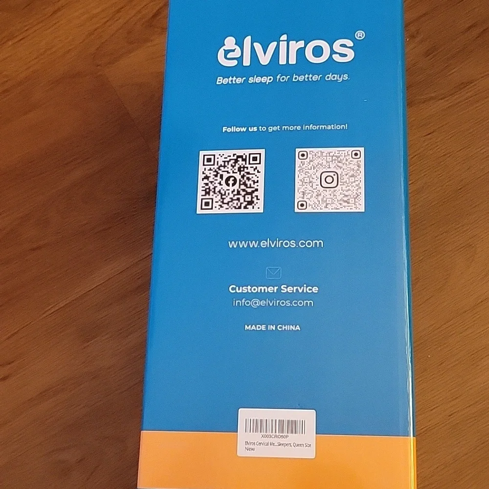 Elviros Cervical Memory Foam Pillow Contour Pillows Neck Shoulder Pain QUEEN NEW